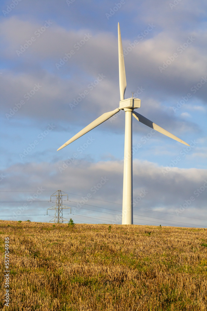 A modern zero emmissions wind turbine located on the road from Newtownards to Dundonald in Northern Ireland A modern zero emmissions wind turbine located on the road from Newtownards to Dundonald in Northern Ireland