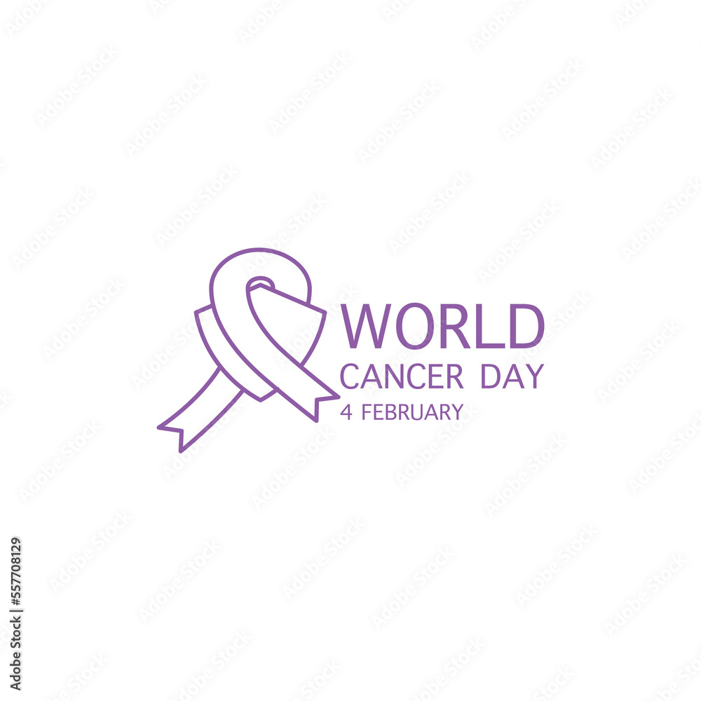 Violet ribbon, world cancer day, protect. Vector icon Violet ribbon, world cancer day, protect. Vector icon