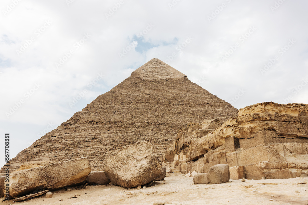 Pyramid of Khufu, Cheops Pyramid in Cairo, Egypt Pyramid of Khufu, Cheops Pyramid in Cairo, Egypt