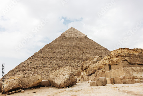 Pyramid of Khufu  Cheops Pyramid in Cairo  Egypt