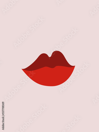 Kussmund rot - Lippen, Vektorgrafik