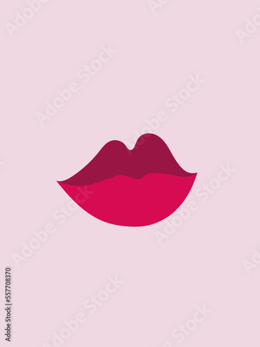 Kussmund pink - Lippen, Vektorgrafik
