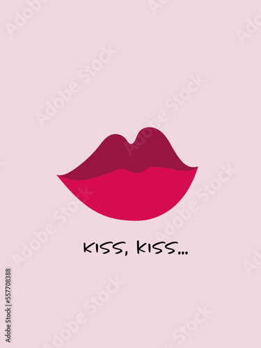 Kiss, Kiss... - Kussmund, Lippen, Vektorgrafik