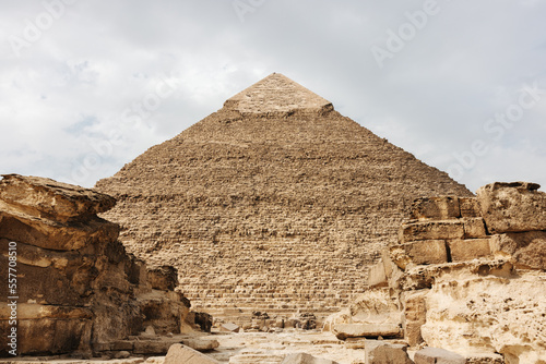 Pyramid of Khufu  Cheops Pyramid in Cairo  Egypt