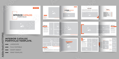 Interior Catalog Portfolio design template
