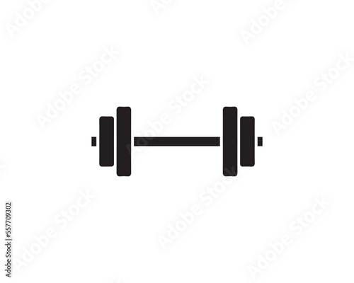 Barbell vector flat icon design photo