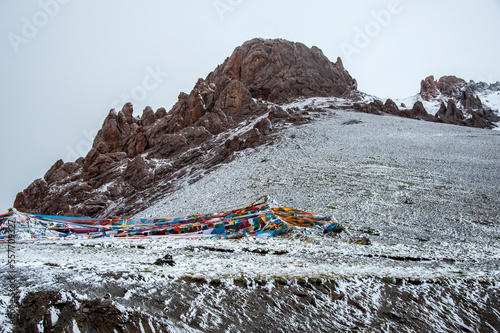 Kyang-la Pass between Nam Tso Lake and  Yamdrok-tso Lake. Damxung County, Lhasa, Tibet, China photo