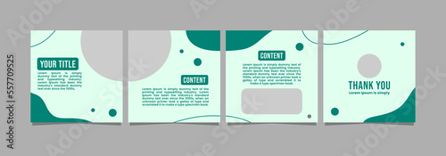 microblog or carousel post creative template for instagram. social media post template with green theme