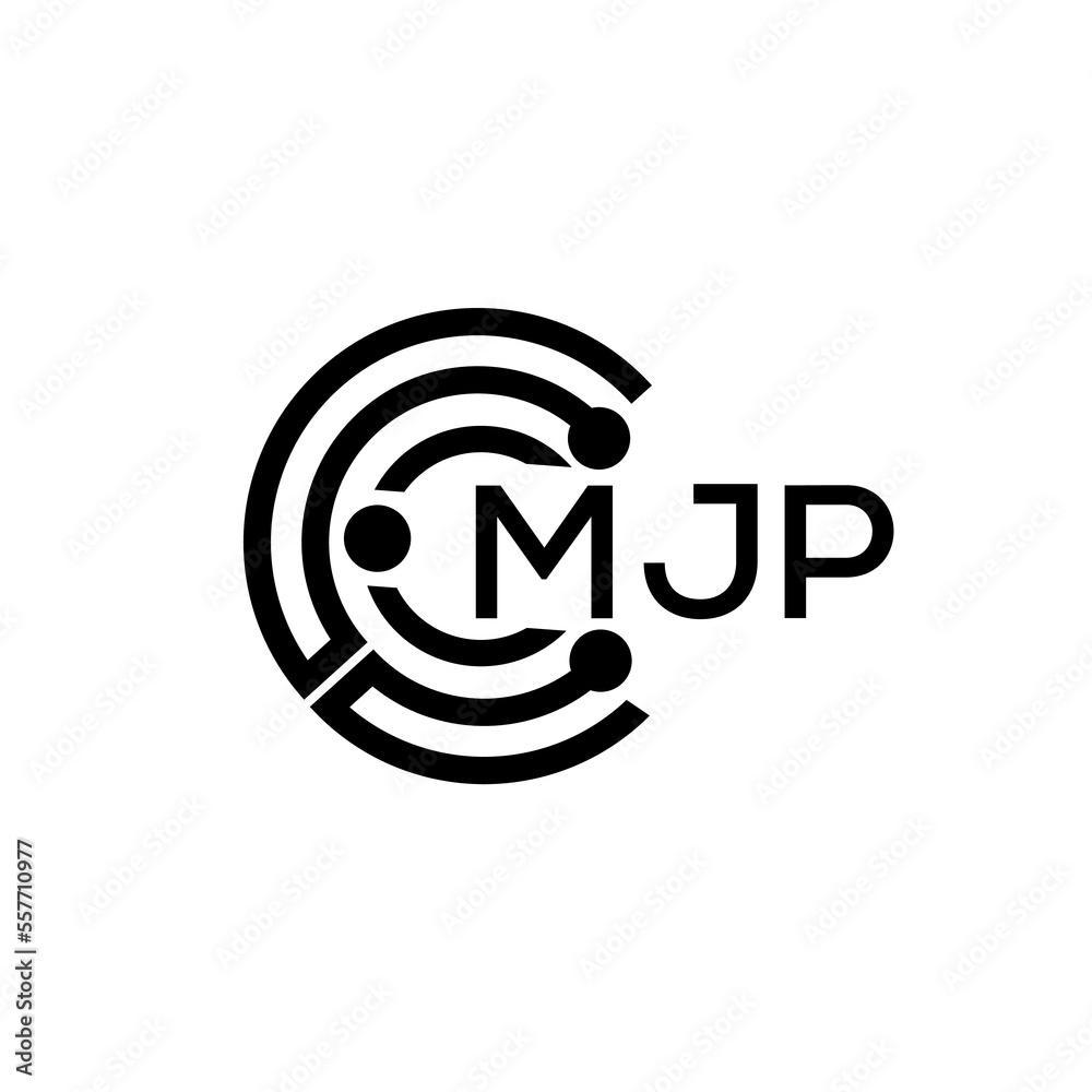 Mjp Letter Logo Designmjp Creative Initials Monogram Vector Letter