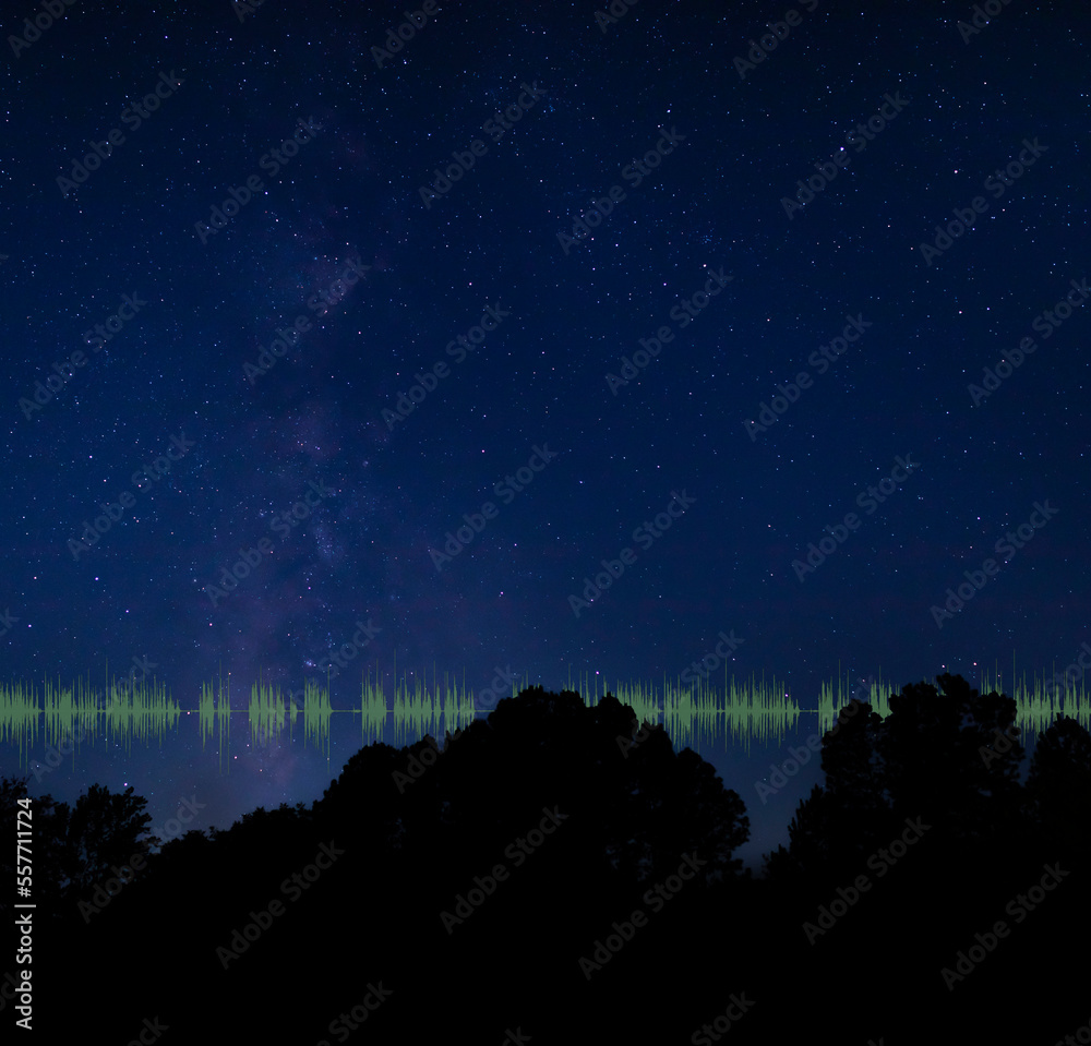 Naklejka premium Transmission from space