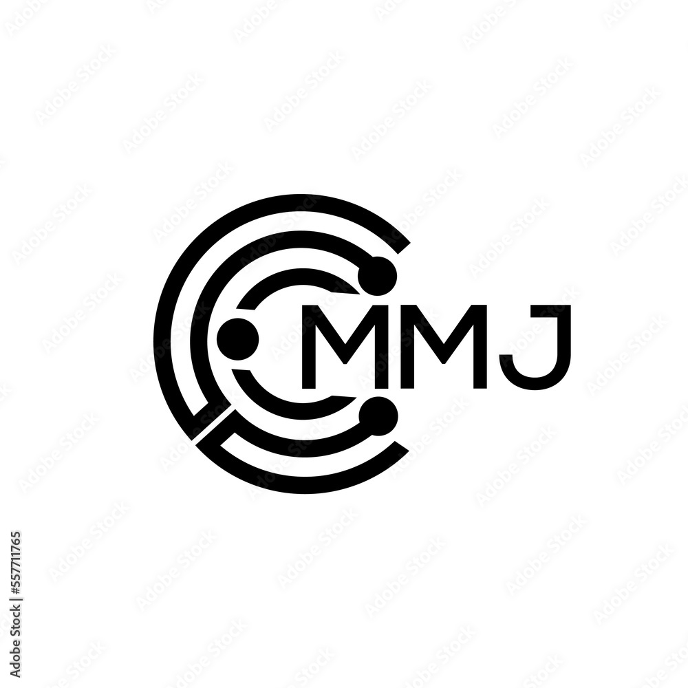MMJ letter logo design.MMJ creative initials monogram vector letter