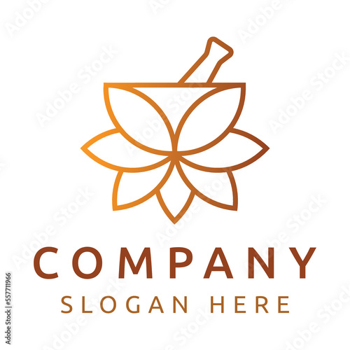 Spice brand logo template vector art image. Healthy food restaurant logo concept. This logo is suitable for restaurant, ayurvedic pharmacy business.