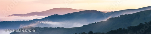 scenic sunset landscape, beautiful morning view in the mountains © Rushvol