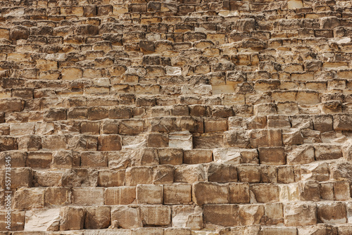 Stones of the Great Pyramid of Giza close up, Khufu Pyramid