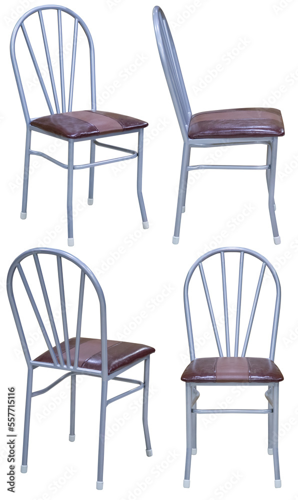 Fototapeta premium Stool for a home or cafe. An element of the interior. Isolated from the background. In different angles