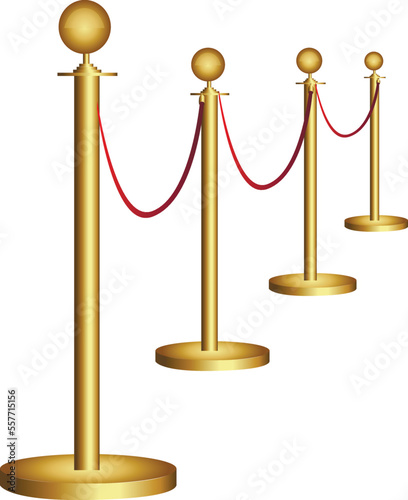 Gold fences with crane ribbon