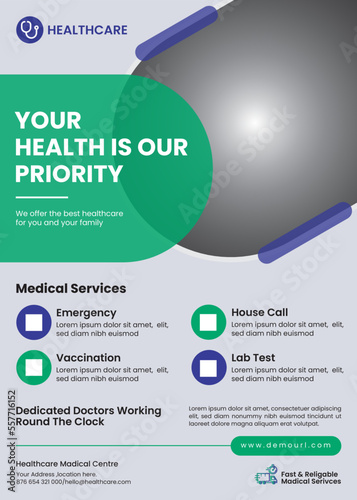 medical healthcare flyer design 