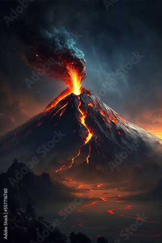 Volcano eruption, Generative Ai