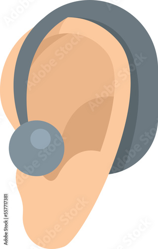 Hearing aid icon. Flat illustration of Hearing aid vector icon for web design isolated