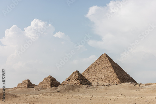 Pyramid of Menkaure in Cairo  Egypt