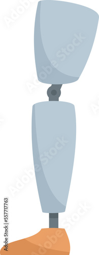 Metal prosthetic leg icon. Flat illustration of Metal prosthetic leg vector icon for web design isolated