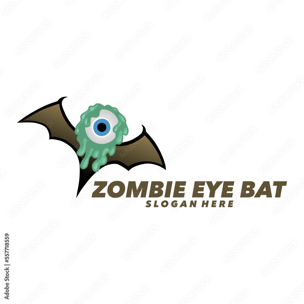 Obraz premium Zombie eye bat logo
