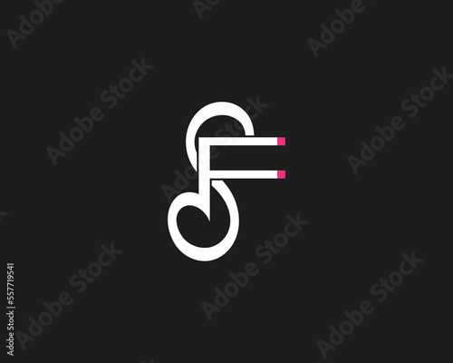 creative letter SF logo design vector template