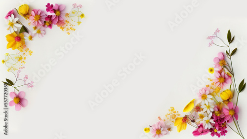 Beautiful spring flower background/wallpaper, generative ai, digital art
