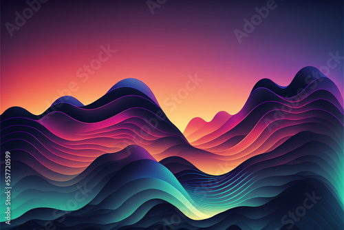 colorful gradients abstract waving background © Grafigator