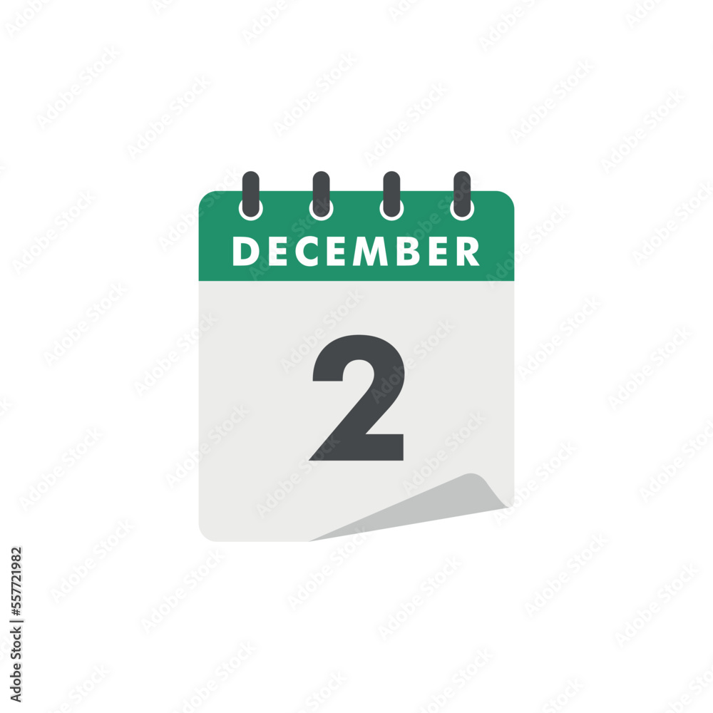 December Calendar Icon Vector Template December Calendar Icon Vector Template