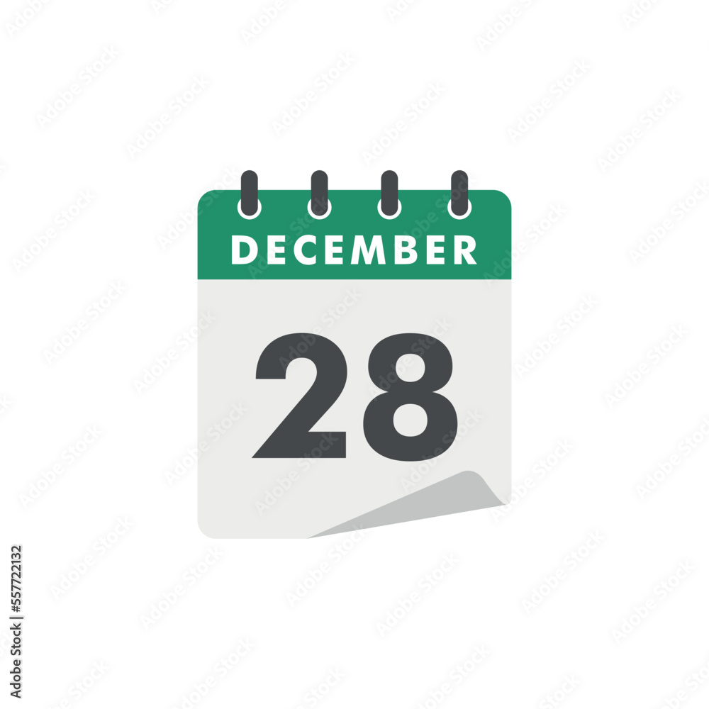 December Calendar Icon Vector Template December Calendar Icon Vector Template