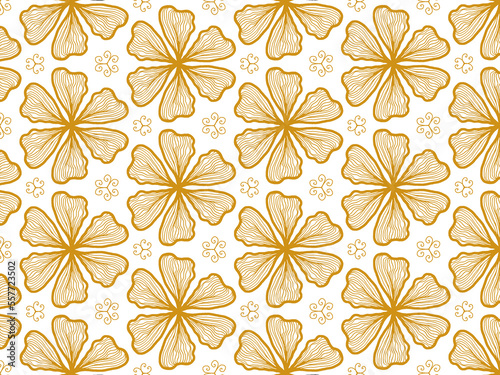 Gold floral seamless pattern background.For fashion prints design