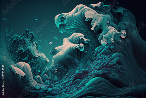 Abstract wavy ocean background