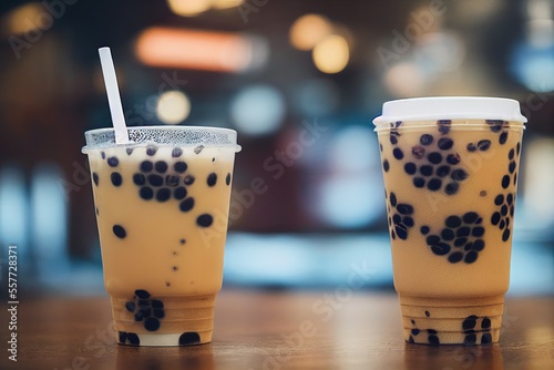 Boba Tea in a Restaurant (Generative AI)