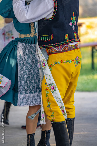 Detail of folk costume, Rakvice, Southern Moravia, Czech Republic photo