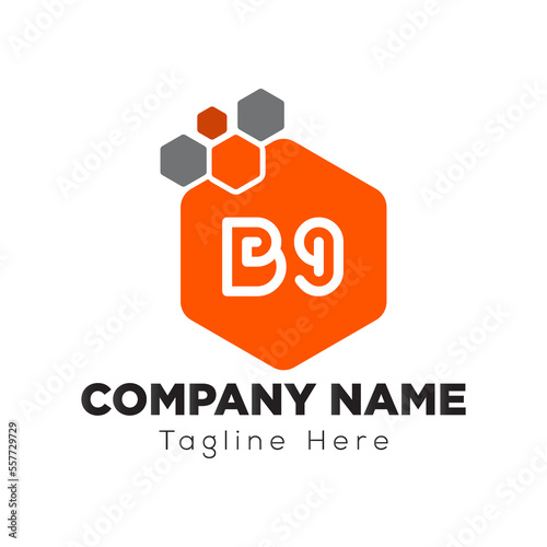 Abstract B9 letter modern initial lettermarks logo design