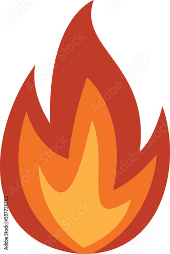 Fire flame warning icon. Flat illustration of Fire flame warning vector icon for web design isolated