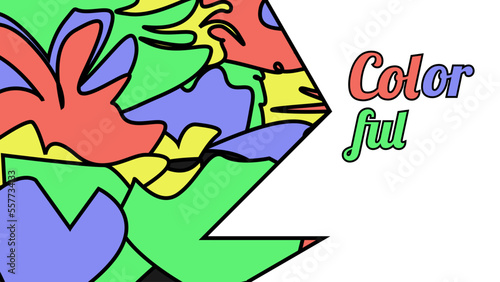 Abstract liquid shape. Fluid geometric design.colorful waves with geometric lines, dots.vector