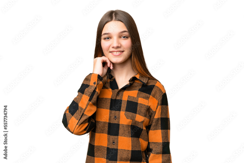 Teenager girl over isolated chroma key background laughing Teenager girl over isolated chroma key background laughing