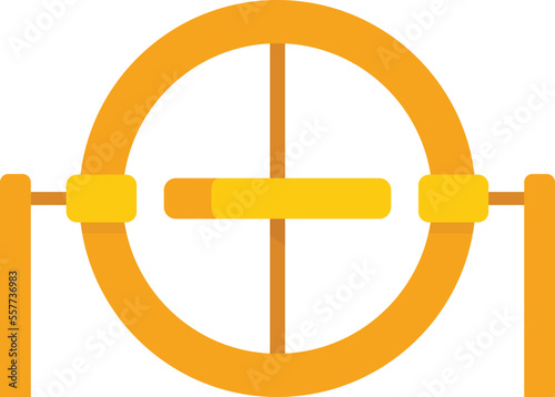 Gravity model icon flat vector. Accelerometer gyroscope. Gyro sensor isolated