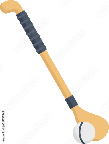 Hurling stick ball icon. Flat illustration of Hurling stick ball vector icon for web design isolated