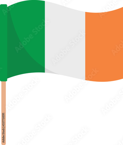 Hurling irish flag icon. Flat illustration of Hurling irish flag vector icon for web design isolated