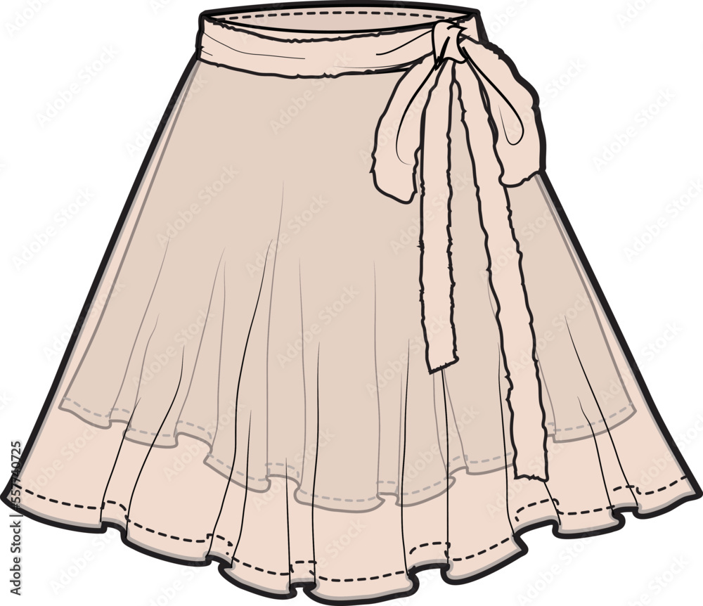 MIDI CIRCLE SKIRT FOR GIRLS WEAR VECTOR MIDI CIRCLE SKIRT FOR GIRLS WEAR VECTOR