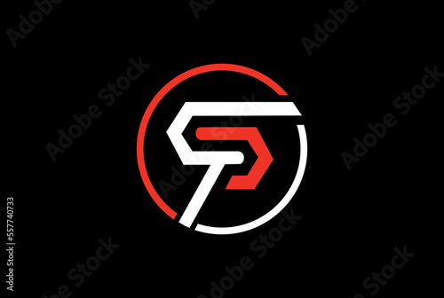 SP PS Letter Initial Logo Design Template.