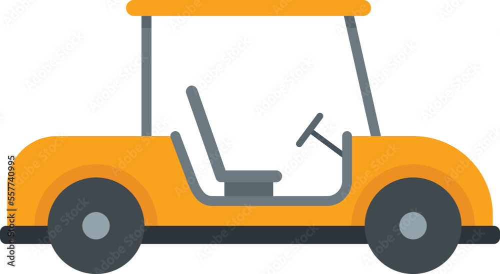 Golf cart club icon. Flat illustration of Golf cart club vector icon for web design isolated