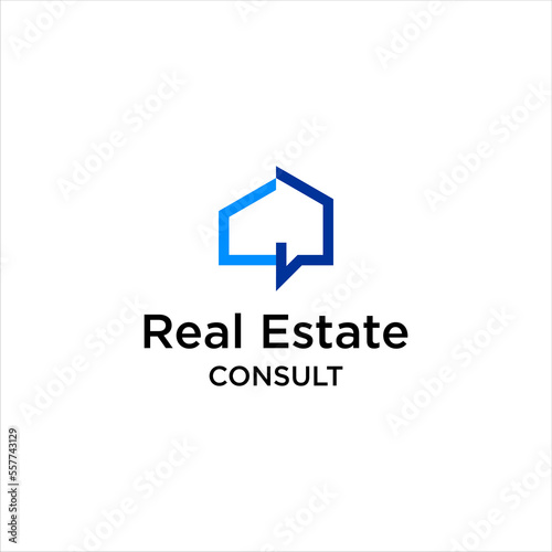 Free Download real estate consult logo,home vector with technology concept - GFXLoad