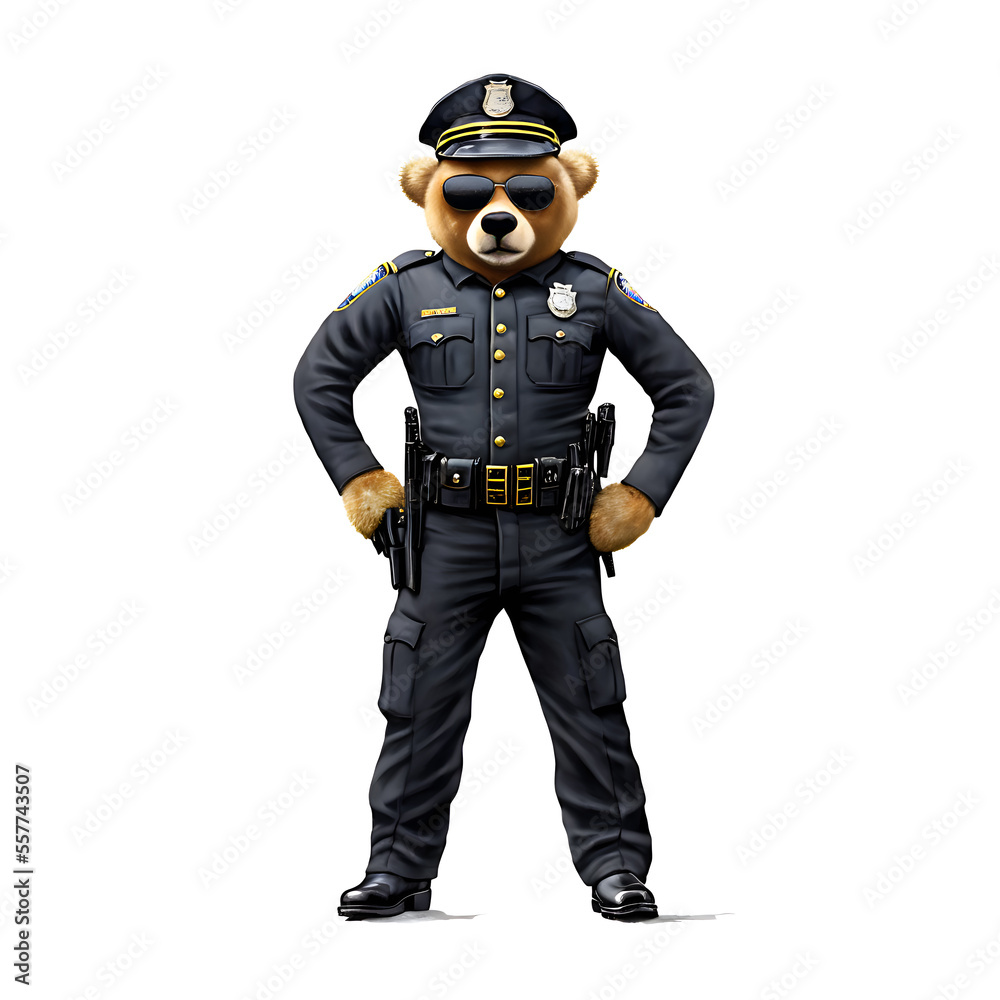 teddy bear wearing police uniform and sunglasses teddy bear wearing police uniform and sunglasses