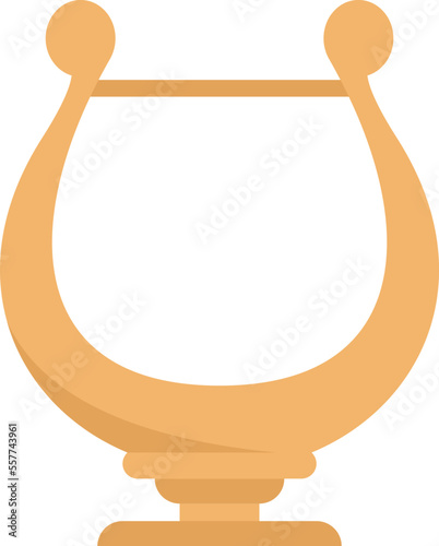 Harp acoustic icon. Flat illustration of Harp acoustic vector icon for web design isolated