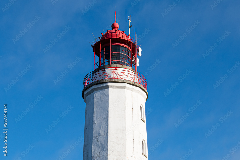 Detailansicht des Leuchtturms von Hiddensee