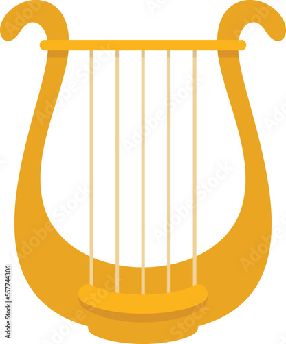 Harp musical icon. Flat illustration of Harp musical vector icon for web design isolated